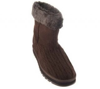 Skechers Knit Faux Fur Lining Low Boots —