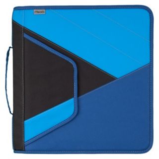 Mead Sewn Zip Binder with Handle   Blue (2)