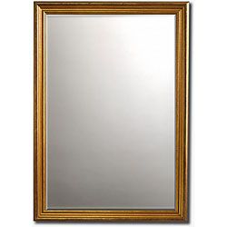 Classic Gold framed Beveled Wall Mirror (36 X 30)