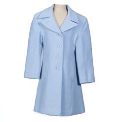 Stephanie Mathews Girls Powder Blue Wool blend Coat