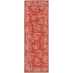 Red/natural Indoor Outdoor Area Rug (24 X 67)