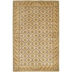 Contemporary Hand knotted Mandara Ivory Wool Rug (5 X 76)
