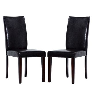 Bi cast Leather Shino Black Dining Chairs (Set of 4) Warehouse of Tiffany Dining Chairs