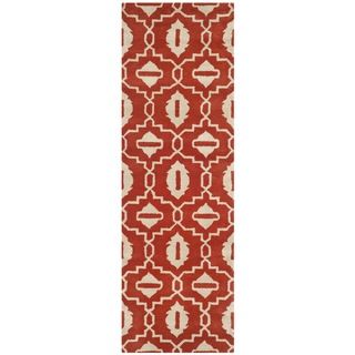 Safavieh Handmade Moroccan Chatham Orange Wool Rug (23 X 7)