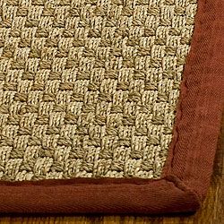 Hand woven Sisal Natural/red Seagrass Area Rug (8 X 10)