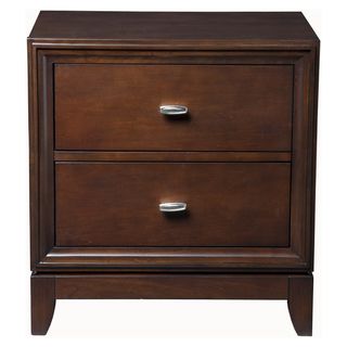 Furniture Of America Furniture Of America Genevive Two drawer Brown Cherry Wood Night Stand Brown Size 2 drawer