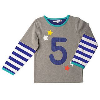 boys number five t shirt by olive&moss