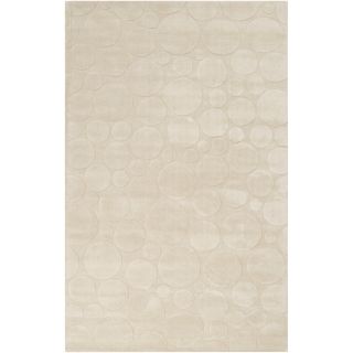 Candice Olson Loomed Ivory Scrumptious Geometric Circles Transitional Wool Rug (5 X 8)
