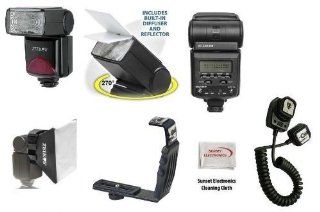 Best Value Professional Multi Piece TTL Flash Package for The Sony Alpha DSLR A500 DSLR A550 DSLR A100, DSLR A200, DSLR A300, DSLR A350, DSLR A700, DSLR A900 DSLR A500, DSLR A500L, DSLR A550 SLT A35 A35 SLR Digital Cameras Includes 1 Professional TTL Power