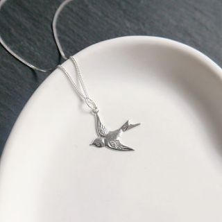 little sparrow necklace in sterling silver by maria allen boutique