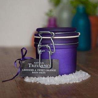 lavender and sweet orange bath salts by organic trevarno