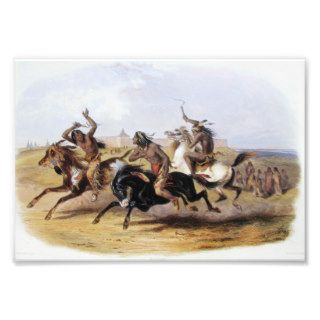 Karl Bodmer   Horse Racing of the Sioux Art Photo