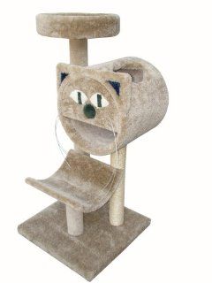 Molly and Friends "Molly's Choice" Premium Handmade 3 Tier Cat Tree with Sisal, Model 283, Beige  Sisal Scratching Post 