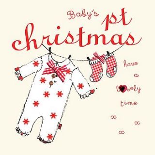babys first christmas card by laura sherratt designs
