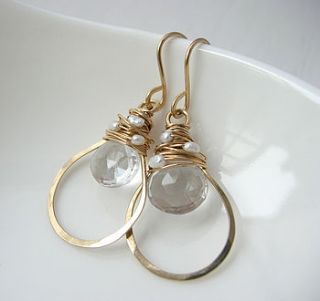 verona crystal quartz hoop earrings by sarah hickey