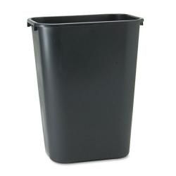 Rubbermaid Black Soft Molded Plastic Wastebasket
