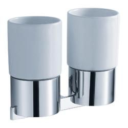 Kraus Aura Bathroom Accessory Double Ceramic Tumbler Holder