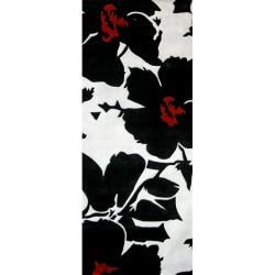 Nuloom Handmade Pino Black/ White Floral Fantasy Rug (26 X 8 Runner)