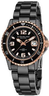 Stuhrling Original Men's 273.33OB41 Leisure Ceramic Chevalier Swiss Quartz Professional Divers Date Two Tone Ceramic Watch Watches