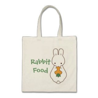 Rabbit Food Vegetarian Grocery Tote Bag
