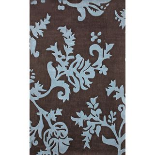 Nuloom Hand tufted Pino Collection Floral Blue Rug (4 X 6)