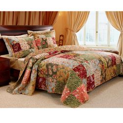 Greenland Home Fashions Antique Chic Full/ Queen size 3 piece Quilt Set Multi color Size Full  Queen