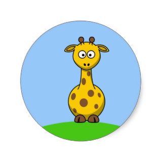 Cute Cartoon Jungle Giraffe Stickers