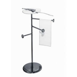 Alessi Birillo Towel Stand in Chrome Plated Steel by Piero Lissoni