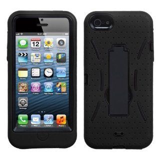 Black Impact Hard Case Cover Hybrid Kickstand For Apple iPhone 5 6TH GEN Accessory. Cell Phones & Accessories