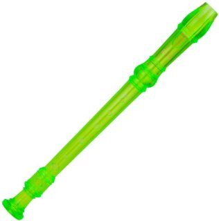 Ravel PR19CGN Transparent Recorder with Cleaning Rod and Bag, Green Musical Instruments