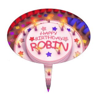 Robin's Birthday Cake Cake Pick
