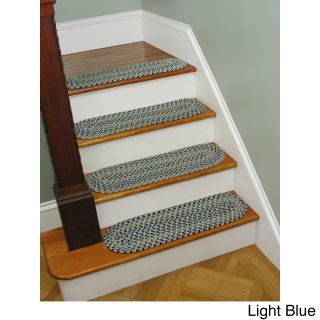 Set Of 4 Reversible Jefferson Braided Stair Tread Rugs (9 In. X 29 In.)