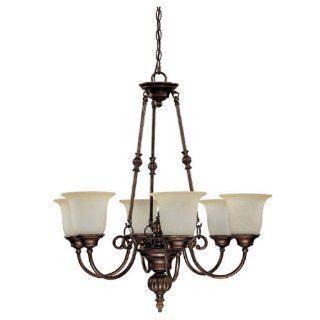 Capital Lighting 3786BB 291 Chandelier with Mist Scavo Glass Shades, Burnished Bronze Finish    