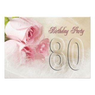 Birthday party invitation for 80 years
