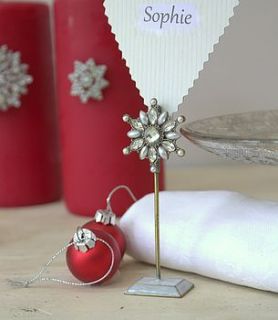 pearl and diamante place card holder by ella james
