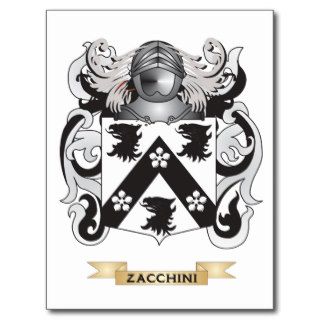 Zacchini Family Crest (Coat of Arms) Post Card