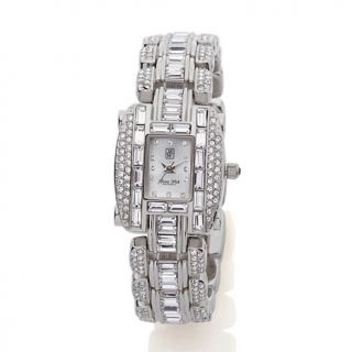 Victoria Wieck Pavé and Baguette Crystal Panther Link Bracelet Watch