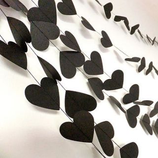 rock and roll hearts paper garland by funky frills uk