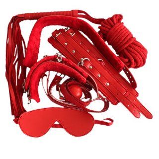 Red Fetish Bondage Restraint Beginner Complete Gear Cuffs Shackles Sex Toy Set Health & Personal Care