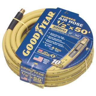 Goodyear Rubber Air Hose — 1/2in. x 50ft., 300 PSI, Model# 46565  Air Hoses   Reels