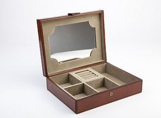 simple leather jewellery box by life of riley