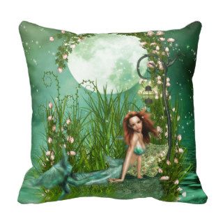 Emerald Waters Throw Pillow