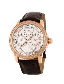 Stuhrling Original Men's 283.3345K34 Saturnalia DT Automatic Dual Time Rosetone Case Watch Watches