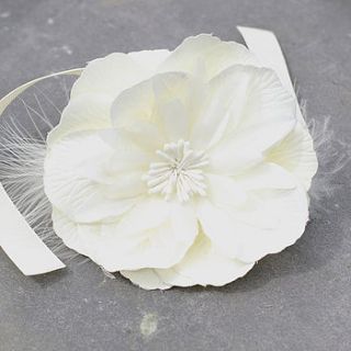 flower and feather bracelet by pearl & blossom