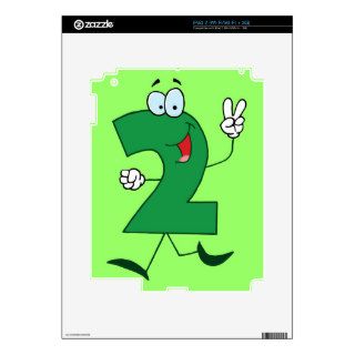 1237 Cartoon Character Happy Number TWO YEARS TWIN Skin For iPad 2