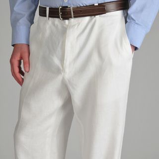 U and I Men's White Linen Pants U & I Casual Pants