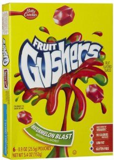 Fruit Gushers Watermelon Flavors 5.4 oz  Gummy Candy  Grocery & Gourmet Food