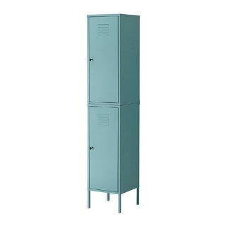 Ikea PS Cabinet Tall Locker Turquoise Green Blue Metal Locking   Television Stands