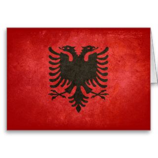 Flag of Albania Greeting Card