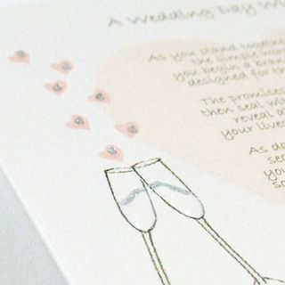personalised wedding day card by a touch of verse